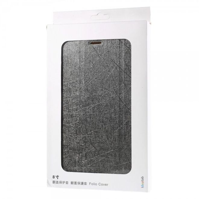 Samsung Galaxy Tab A 8.0 (T350) Leder Case mit seidenartiger Textur und Standfunktion - grau