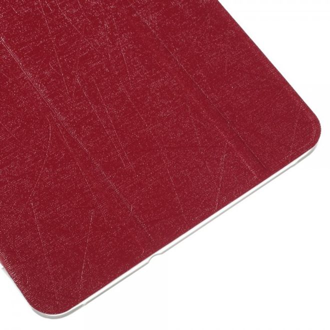 Samsung Galaxy Tab A 8.0 (T350) Leder Case mit seidenartiger Textur und Standfunktion - rot