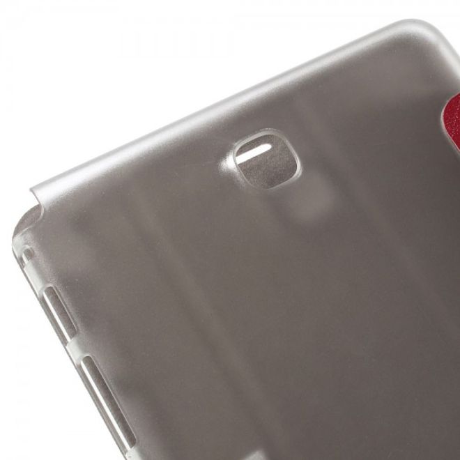 Samsung Galaxy Tab A 8.0 (T350) Leder Case mit seidenartiger Textur und Standfunktion - rot