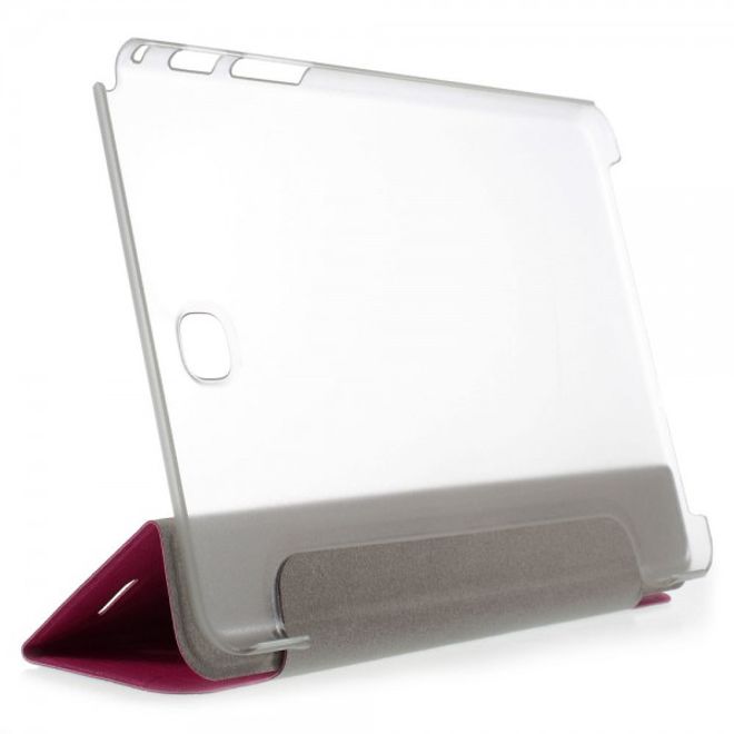 Samsung Galaxy Tab A 8.0 (T350) Leder Case mit seidenartiger Textur und Standfunktion - rosa