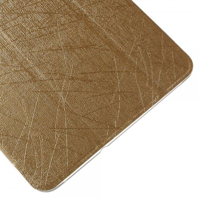 Samsung Galaxy Tab A 8.0 (T350) Leder Case mit seidenartiger Textur und Standfunktion - gold