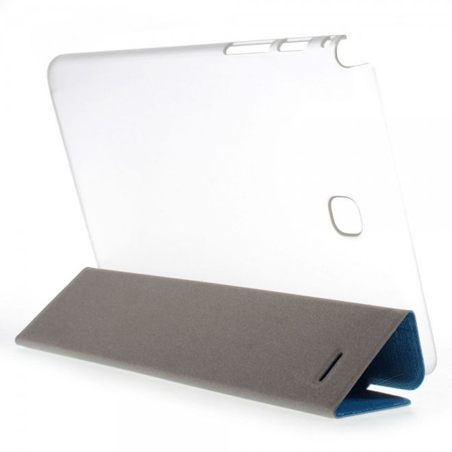 Samsung Galaxy Tab A 8.0 (T350) Leder Case mit seidenartiger Textur und Standfunktion - hellblau