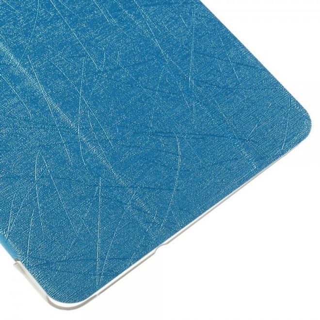 Samsung Galaxy Tab A 8.0 (T350) Leder Case mit seidenartiger Textur und Standfunktion - hellblau