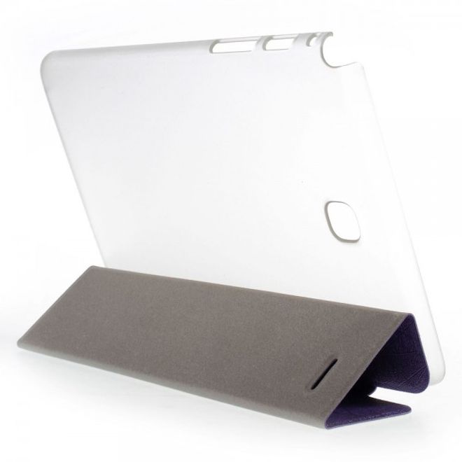 Samsung Galaxy Tab A 8.0 (T350) Leder Case mit seidenartiger Textur und Standfunktion - purpur