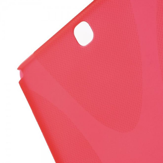 Samsung Galaxy Tab A 9.7  Elastisches Plastik Case X-Shape - rot
