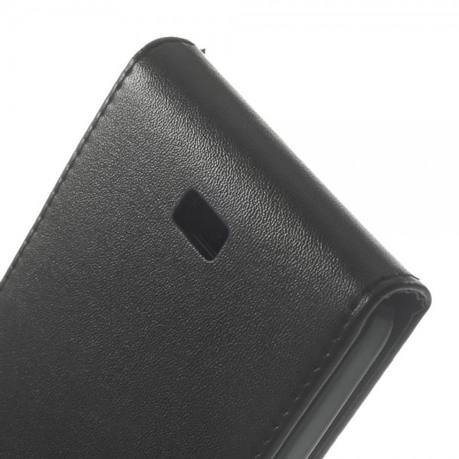 Wiko Bloom Magnetisches Leder Flip Case vertikal - schwarz