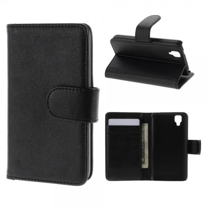 Wiko Goa Leder Flip Case mit Standfunktion - schwarz