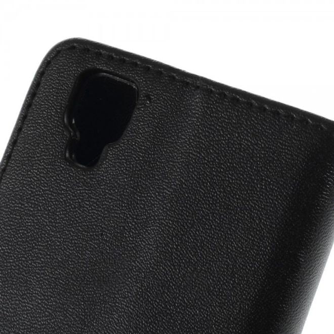 Wiko Goa Leder Flip Case mit Standfunktion - schwarz