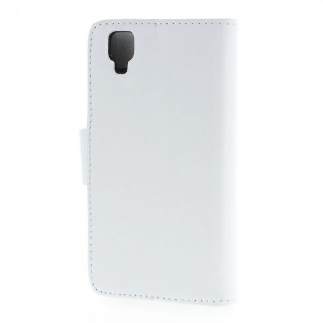 Wiko Goa Leder Flip Case mit Standfunktion - weiss