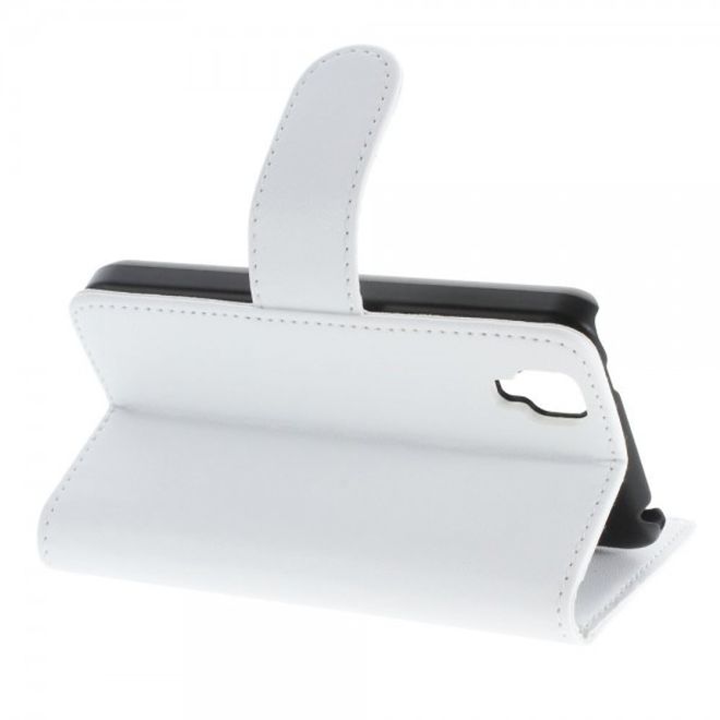 Wiko Goa Leder Flip Case mit Standfunktion - weiss