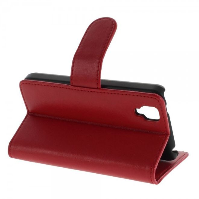 Wiko Goa Leder Flip Case mit Standfunktion - rot