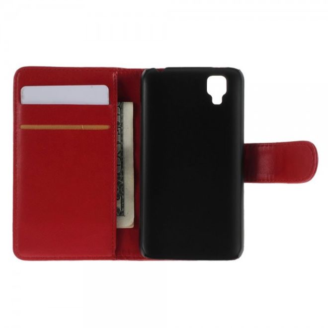 Wiko Goa Leder Flip Case mit Standfunktion - rot