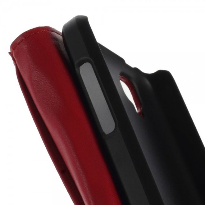 Wiko Goa Leder Flip Case mit Standfunktion - rot