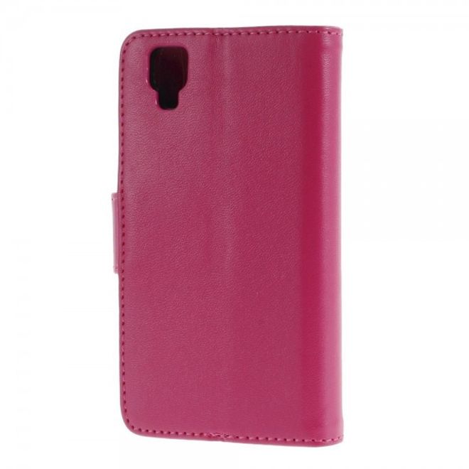 Wiko Goa Leder Flip Case mit Standfunktion - rosa
