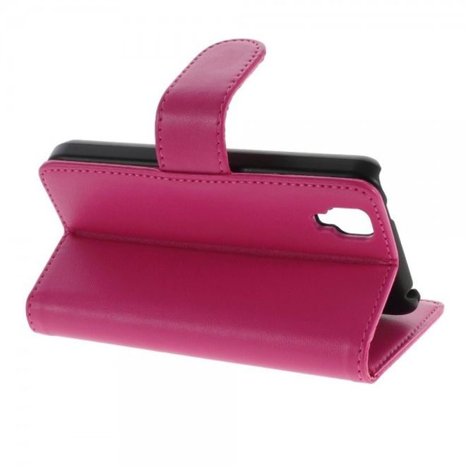 Wiko Goa Leder Flip Case mit Standfunktion - rosa