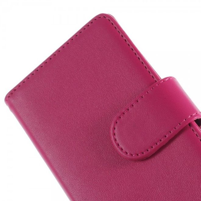 Wiko Goa Leder Flip Case mit Standfunktion - rosa