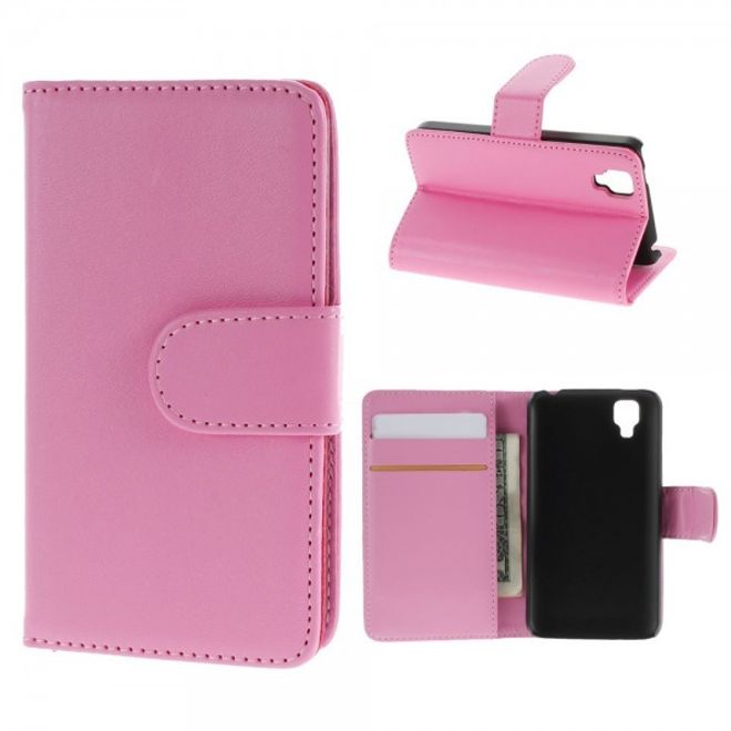 Wiko Goa Leder Flip Case mit Standfunktion - pink