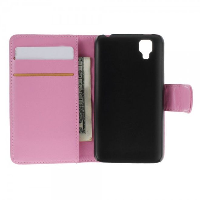 Wiko Goa Leder Flip Case mit Standfunktion - pink