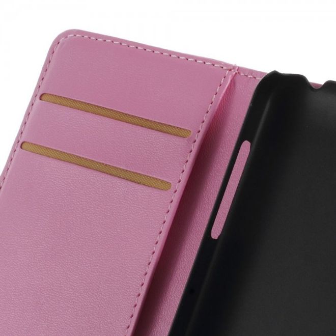 Wiko Goa Leder Flip Case mit Standfunktion - pink