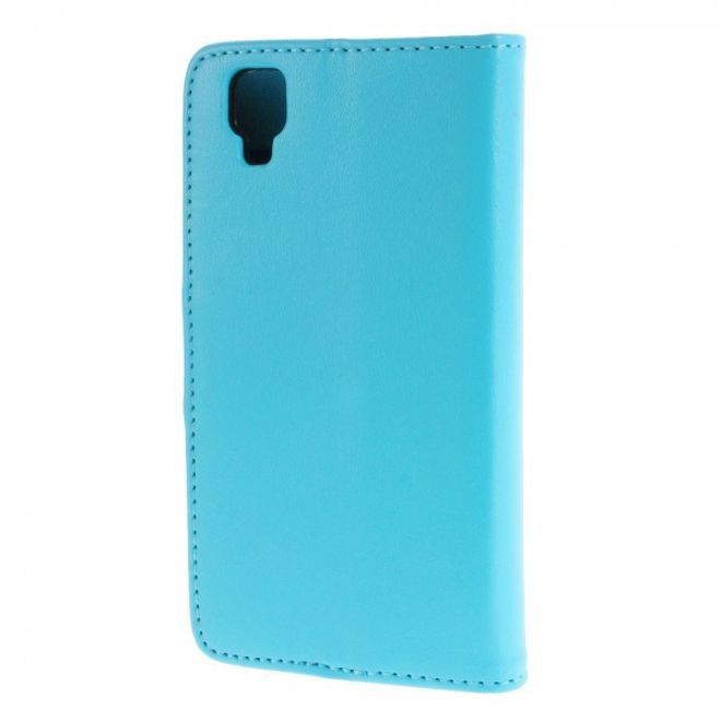 Wiko Goa Leder Flip Case mit Standfunktion - hellblau
