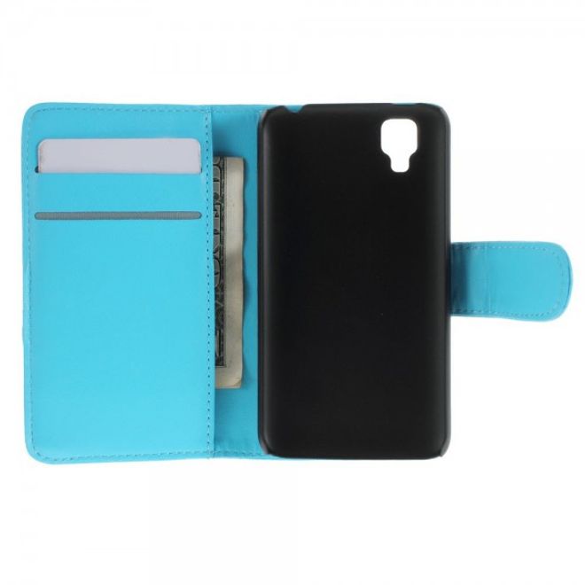 Wiko Goa Leder Flip Case mit Standfunktion - hellblau