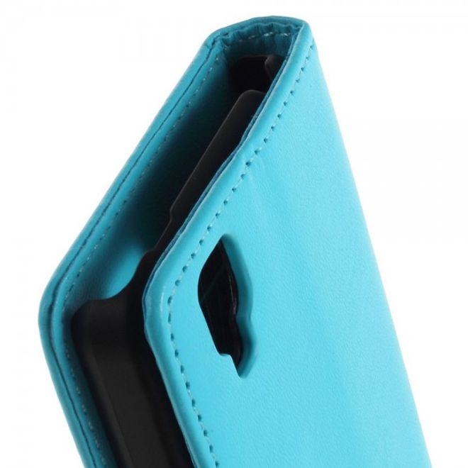 Wiko Goa Leder Flip Case mit Standfunktion - hellblau