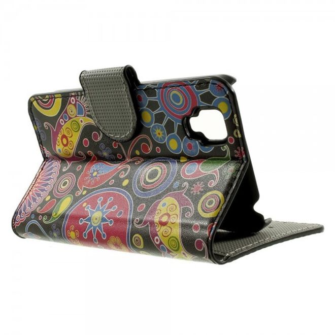 Wiko Goa Leder Case mit farbigem Muster - schwarz