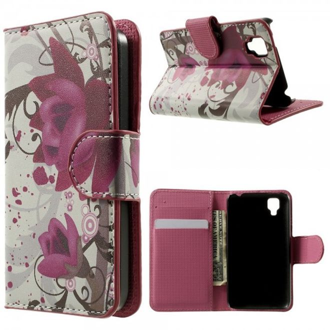Wiko Goa Leder Case mit Lotus Blumen