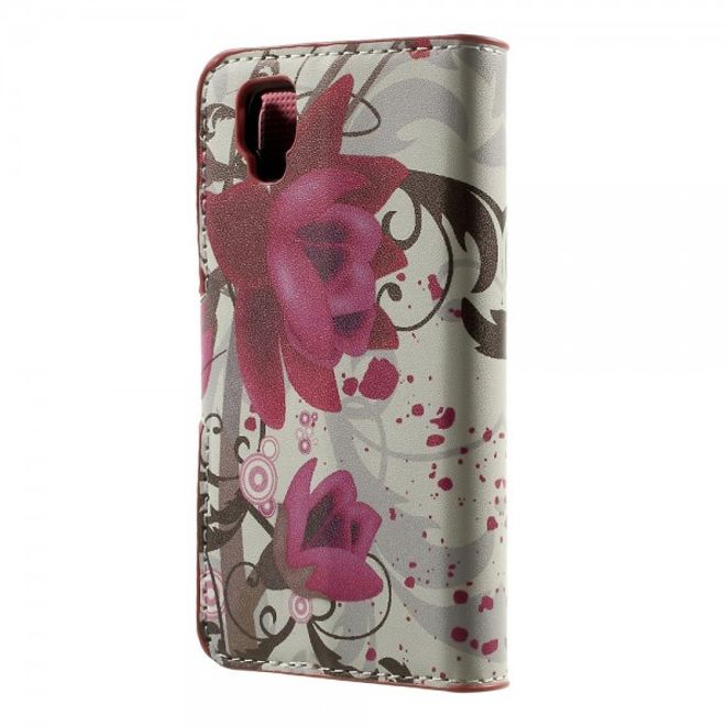 Wiko Goa Leder Case mit Lotus Blumen
