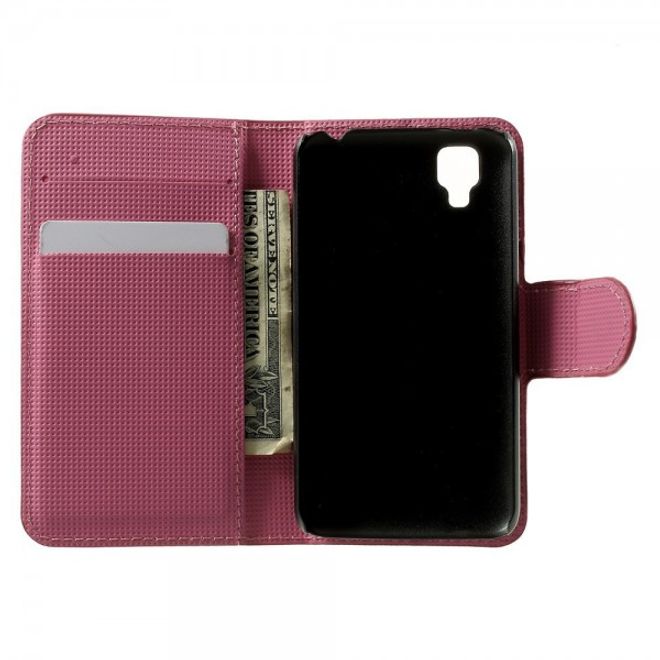 Wiko Goa Leder Case mit Lotus Blumen
