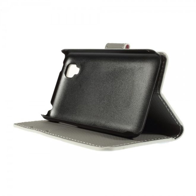 Wiko Goa Leder Case mit Eiffelturm und kleinen Sujets