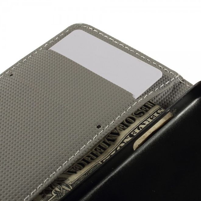 Wiko Goa Leder Case mit Eiffelturm und kleinen Sujets
