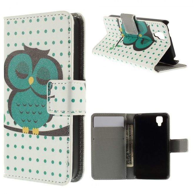 Wiko Goa Leder Case mit schlafender Eule