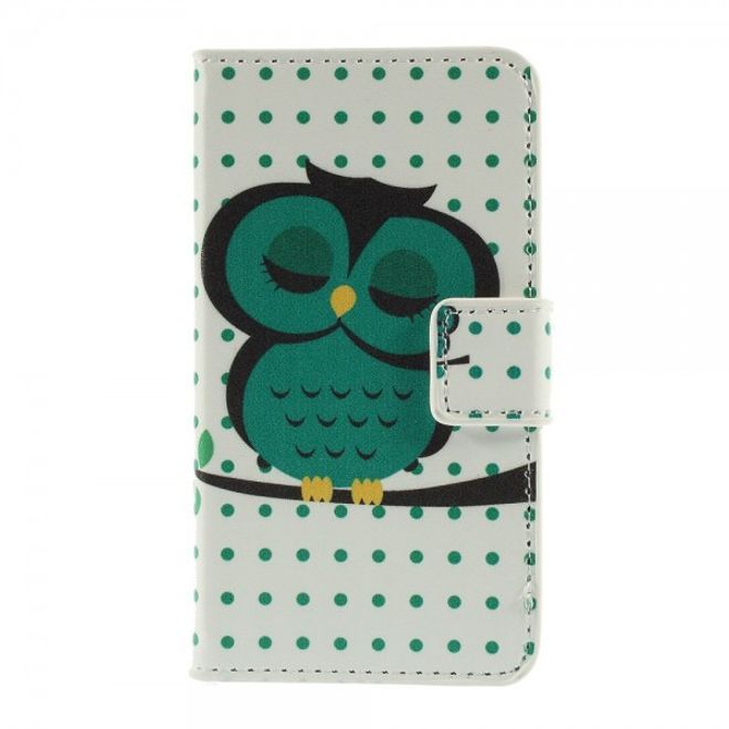 Wiko Goa Leder Case mit schlafender Eule