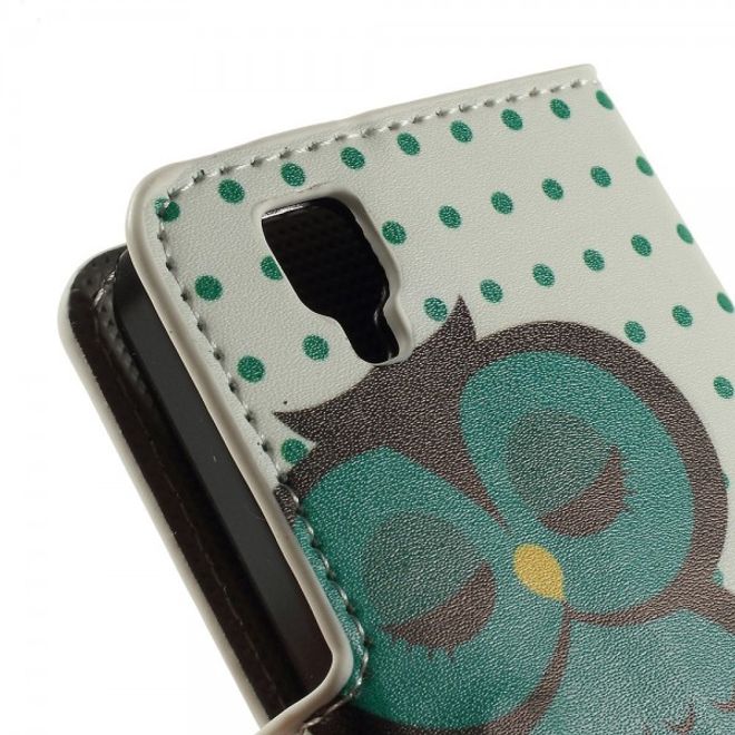 Wiko Goa Leder Case mit schlafender Eule