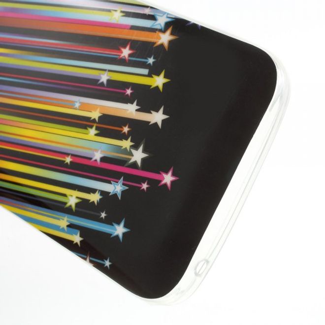 Wiko Sunset Elastisches, leicht glänzendes Plastik Case mit Meteorschauer