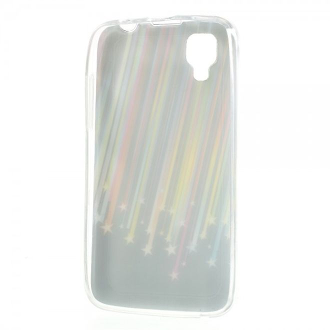 Wiko Sunset Elastisches, leicht glänzendes Plastik Case mit Meteorschauer