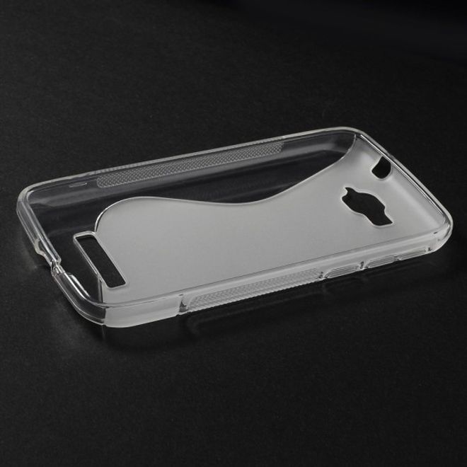 Alcatel One Touch Pop C7 Elastisches Plastik Case S-Shape - transparent