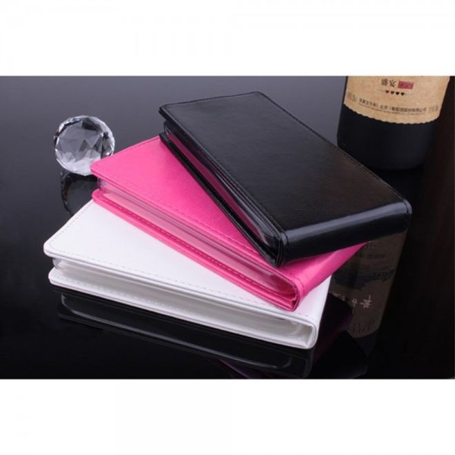 Wiko Birdy 4G Crazy Horse Leder Case vertikal - schwarz