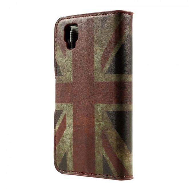 Wiko Goa Leder Case mit UK Flagge retro-style