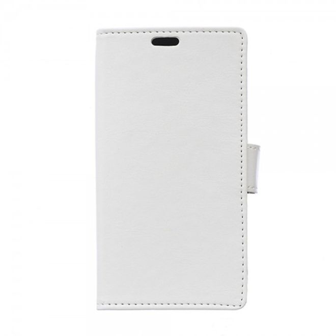 Sony Xperia M4 Aqua Schickes Crazy Horse Leder Case - weiss