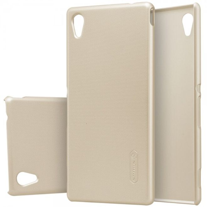 Nillkin - Sony Xperia M4 Aqua Hülle - Plastik Case - Super Frosted Shield Series - gold