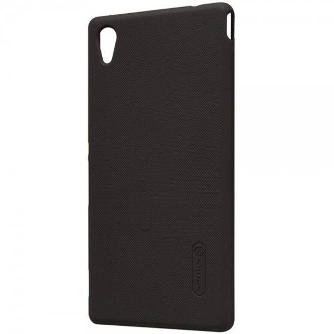 Nillkin - Sony Xperia M4 Aqua Hülle - Plastik Case - Super Frosted Shield Series - braun