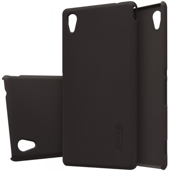 Nillkin - Sony Xperia M4 Aqua Hülle - Plastik Case - Super Frosted Shield Series - braun