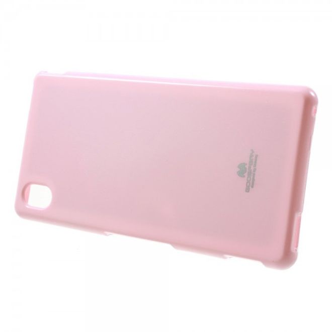 Goospery - Sony Xperia M4 Aqua Handy Hülle - TPU Soft Case - Pearl Jelly Series - rosa