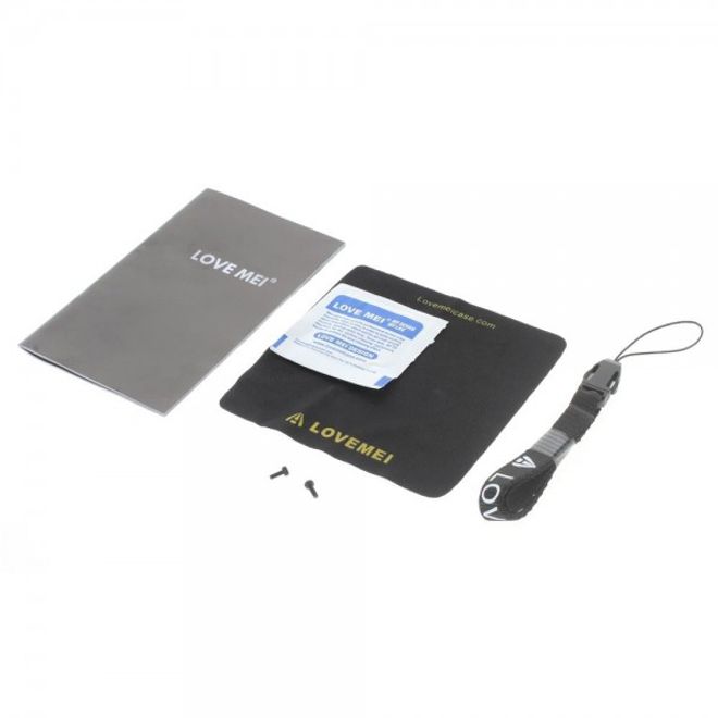 Samsung Galaxy A5 LOVE MEI Ultrarobustes Metall, Silikon und gehärtetes Glas Case - schwarz