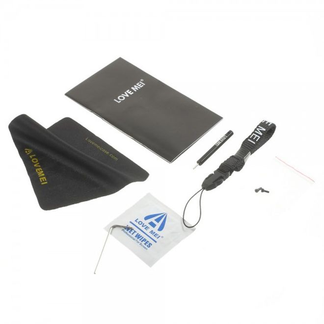 Samsung Galaxy S6 LOVE MEI Ultrarobustes Metall, Silikon und gehärtetes Glas Case - gelb