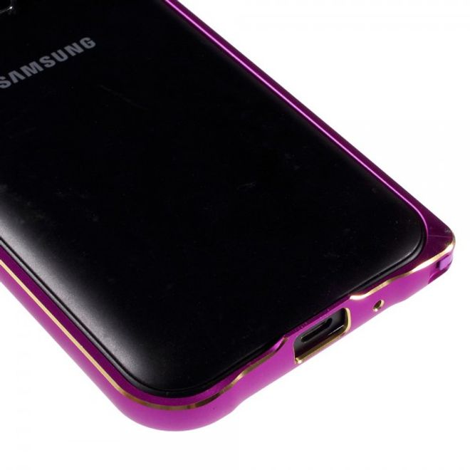 Samsung Galaxy J1 Passgenauer Metall Bumper - rosa