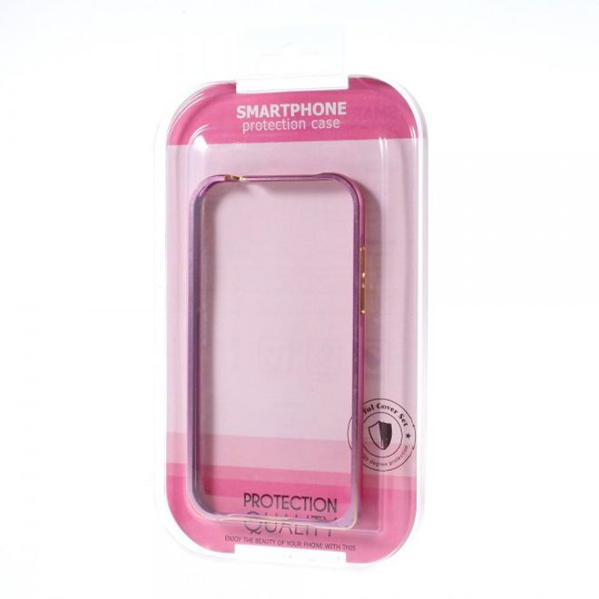 Samsung Galaxy J1 Passgenauer Metall Bumper - pink