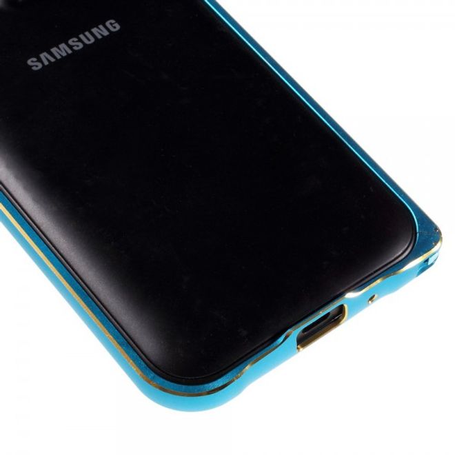 Samsung Galaxy J1 Passgenauer Metall Bumper - weiss